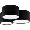 Image de Plafonnier PASTORE 2 noir, blanc E27 3x60W L:61cm L:49,5cm H:25,5cm dimmable