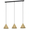 Image de Narices Lustre contemporain 3 lumières acier noir