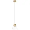 Image de Cerasella Lustre contemporain 1 lumière acier laiton brossé