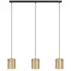 Image de Lagunitas Lustre Contemporain 3 Lumières Acier Noir Et Laiton
