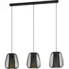 Image de Lustre contemporain Curasao 3 Luminaires Acier Noir