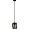 Image de ESCANDIDOS suspension Lampe à suspendre Lampe à suspendre - H110 x Ø22 cm - noir, laiton - 1X40W excl. - IP20