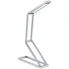 Image de Lampe de table LED pliable, lampe pratique pour la lecture, le travail de bureau, avec batterie, rechargeable, intensité lumineuse variable, longueur 20cm, silver anthracite