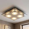 Image de Esto - Plafonnier Led 12 Watts Lampe Chrome Verre Design Blanc Satiné Plafonnierarena 9740030-4