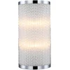 Image de Applique Murale À 2 Lampes Pour Cage D'Escalier, Éclairage De Couloir, Applique Chromée, Lampe De Salon, Tiges De Verre Torsadées, 2x G9, Lxh 15 X 30 Cm Globo 41002-2