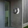 Image de Applique Murale Led Anneau Design Spot En Aluminium Éclairage De Façade Lampe D'Extérieur De Jardin Gris Globo 34273