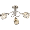 Image de Globo Lighting Plafonnier en métal nickel mat, 3x E14