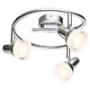 Image de Globo Lighting Projecteur LED métal chromé, 3x LED