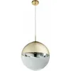 Image de Globo   Suspension D'Extérieur En Verre Doré Ø 33cm   Ip20   Douille E27   Hauteur 120cm   15858