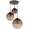 Image de Globo   Suspension Varus Marron En Verre Fumé   Ø 51cm   Hauteur 120cm   E27 Dimmable Pour Ambiance Chaleureuse