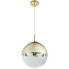 Image de Design Pendule Plafonnier Boule De Verre Salon Salle À Manger Luminaire Suspendu Or Globo 15856