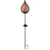 Image de Globo Lampe solaire noire métal avec une LED avec pointe de terre hauteur 90cm