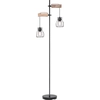 Image de Lampadaire - noir - métal - 2 feux - H 168 cm