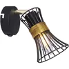 Image de GLOBO PURRA Applique murale design noir et or 54814-1