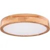 Image de Plafonnier Led Sommeil Lampe De Chambre D'Amis Look Bois Décor Projecteur Dimmer Globo 41745-24