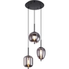 Image de Globo Lighting Lampe à suspendre métal noir, 3x E14