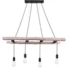Image de Luminaire Suspendu Vintage Échelle En Bois Suspension Lampe Plafonniers Salon Éclairage Globo 15348-4
