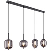 Image de Globo Lighting Lampe à suspendre métal noir, 4x E14