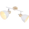 Image de Globo Lighting Projecteur métal blanc, 2x E27