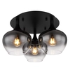 Image de Globo Lighting Plafonnier métal noir mat, 3x E27