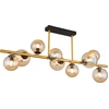 Image de Globo Lighting Plafonnier en m ©tal noir mat, 9x G9 LED