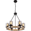 Image de Globo Lighting Lampe à suspendre métal noir mat, 6x E27