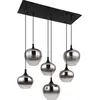 Image de Globo Lighting Lampe à suspendre métal noir mat, 6x E27