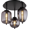 Image de Globo Lighting Plafonnier métal noir mat, 3x E14