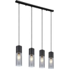 Image de Globo Lighting Lampe à suspendre métal noir mat, 4x E27