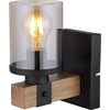 Image de Globo Lighting Applique murale métal noir mat, 1x E27