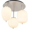 Image de Globo Lighting Plafonnier en métal nickel mat, 3x E14