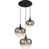Image de Globo Lighting Lampe à suspendre métal noir mat, 3x E27