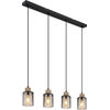 Image de Globo Lighting Lampe à suspendre métal noir mat, 4x E27