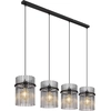 Image de Globo Lighting Lampe à suspendre métal noir mat, 4x E27