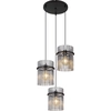 Image de Globo Lighting Lampe à suspendre métal noir mat, 3x E27