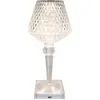 Image de Lampe de table sans fil avec batterie Touch Dimmer cristal Lampe de table à intensité variable 28070