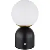 Image de Lampe de table sans fil avec batterie Touch Dimmer Lampe de table à intensité variable noire 21006S
