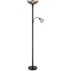 Image de Lampadaire Globo 58903 BLADE E27 60 W noir/mat/verre
