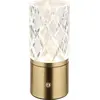 Image de Lampe de table LED, métal, couleur laiton, variateur tactile, AKKU