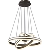 Image de Globo Lighting Lampe à suspendre métal couleur titane brossé, LED