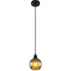 Image de Suspension, métal, noir mat, verre