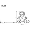 Image de Lampe décorative LED, lampe de table, aspect cristal Ours, H 30 cm
