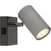 Image de Applique murale, noir gris, spot mobile H 10 cm