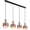 Image de Globo Lighting Lampe à suspendre métal noir mat, 4x E27