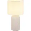 Image de Lampe de table, verre textile, blanc, H 50 cm