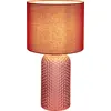 Image de Lampe de table, verre textile, rouge, H 50 cm