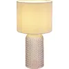 Image de Lampe de table, verre textile, gris, H 50 cm
