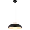 Image de Suspension Globo Lighting, abat-jour en métal noir mat, verre opale, câble en tissu noir, hauteur réglable, diamètre : 380 mm, hauteur : 1200 mm, dimensions du cylindre : diamètre : 11 cm, hauteur : 20 cm, ampoule non incluse (1 x E27, 60W, 230V)