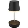 Image de LED, Lampe solaire de table, acier inoxydable, noir, réglable, IP44, H 25 cm