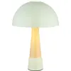 Image de Lampe de table rétro champignon, aspect bois, vert, E27, H 36,5 cm